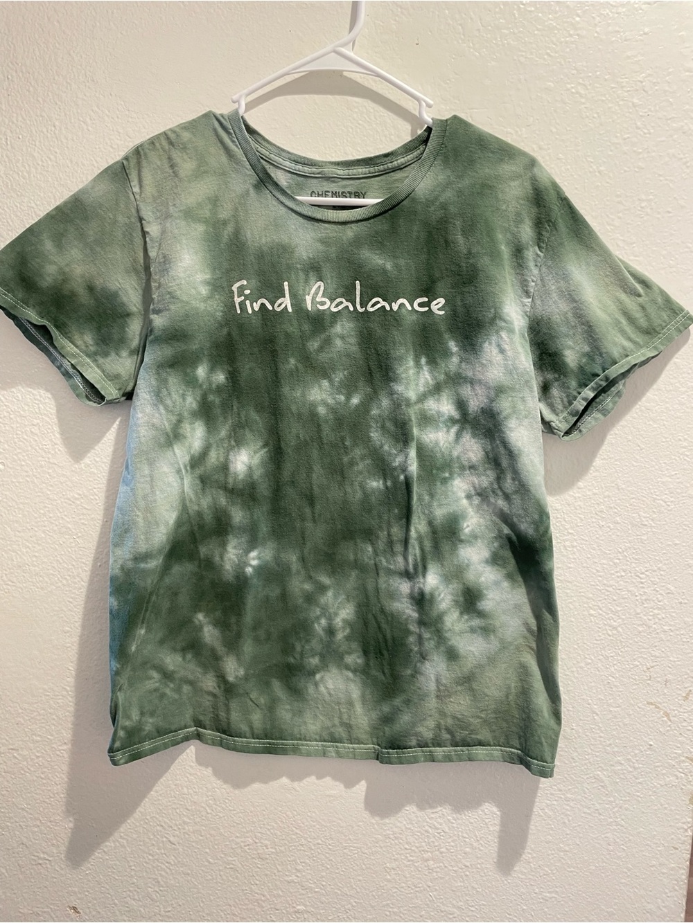 Chemistry Green Tie-Dye "Find Balance" Tee